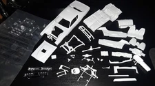 1/25 scale Model car parts AMT 71 Dodge Charger body chassis interior