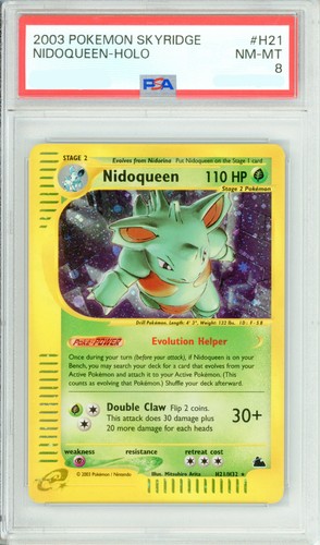 Pokemon Graded: Nidoqueen H21/H32 Skyridge (2003) Holo PSA 8