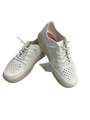 Crocs Womens Inmotion Pacer White Perforated Casual Shoes Size 9 US