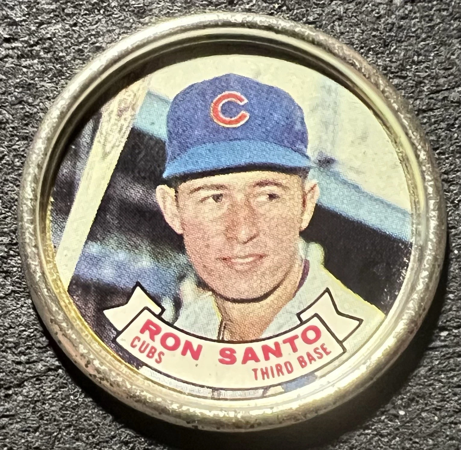 1964 TOPPS BASEBALL COIN - RON SANTO (CHICAGO CUBS) #68