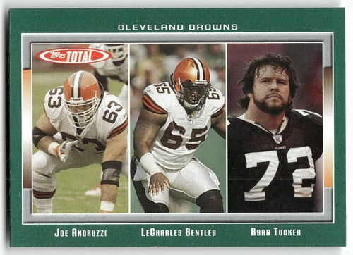 Joe Andruzzi / LeCharles Bentley / Ryan Tucker 2006 Topps Total Blue Football Ex - Picture 1 of 2