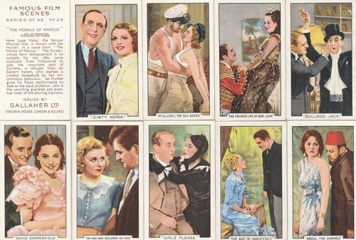 Cigarette Cards GALLAHERS: 1935 FAMOUS FILM SCENES (Full Set).