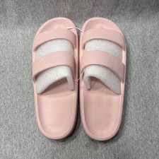 Victoria's Secret Pink DOUBLE STRAP PILLOW SLIDES XL 11/12 Light Pink New