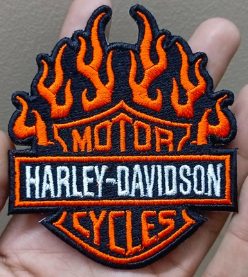 Harley Motorcycles Iron On Patch - Sew Patch - Embroidered Patch 3'' x 3.5''