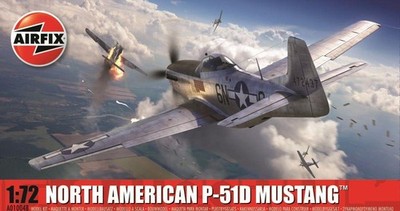 Airfix 01004B North American P-51D Mustang Modellbausatz im Maßstab 1:72