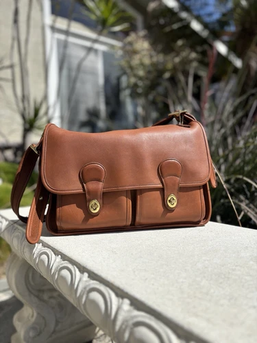 Borsa Coach Field Vintage *Rara* Tan Britannica 5281 USA 1995