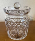 Waterford LISMORE Cut Crystal Biscuit Barrel Cookie Jar & Lid Vintage Ireland