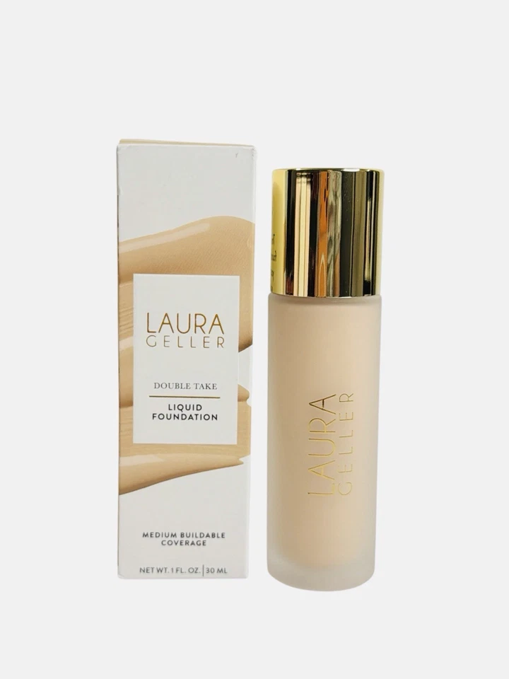 Laura Geller Double Take Liquid Foundation Full Coverage Matte Finish Porcelain - Image 3 of 4