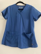 Grey s Anatomy Blue 2 Pocket V-Neck Scrub Top