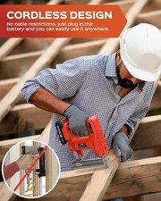 2-in-1 18 Gauge Cordless Electric Stapler Nail Guns, 2*2.0Ah Battery Brad Nailer