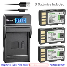 Kastar Battery LCD Charger for JVC BN-VF808 BN-VF808U & JVC GZ-MS100 Camcorder