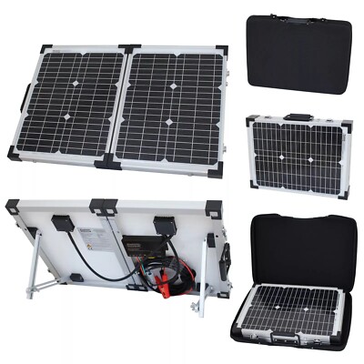 12V 60W Faltbares Solarpanel Ladeset für Caravan Wohnmobil Campervan Boot