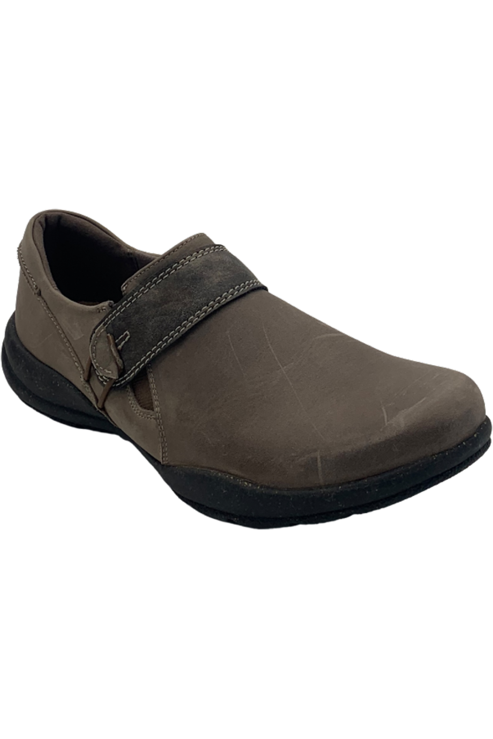 Clarks Collection Leather SlipOns Roseville Dot Dark Taupe eBay