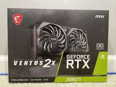 MSI GeForce RTX 3060 Ti Ventus 2X OC 8GB GDDR6 Graphics Card for