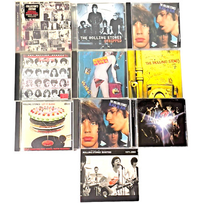 The Rolling Stones: Lot of Ten (10) CDs Beggars Banquet Stripped Let It Bleed