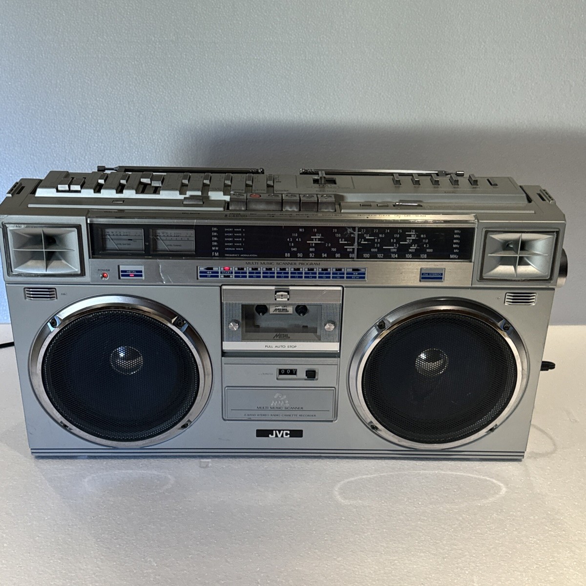 JVC RC-M70JW vintage 1980s stereo Cassette Radio Recorder AM FM SW