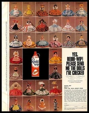 1965 Reddi-Wip Dolls Collection Vintage PRINT AD Whipped Cream Cultures Costumes