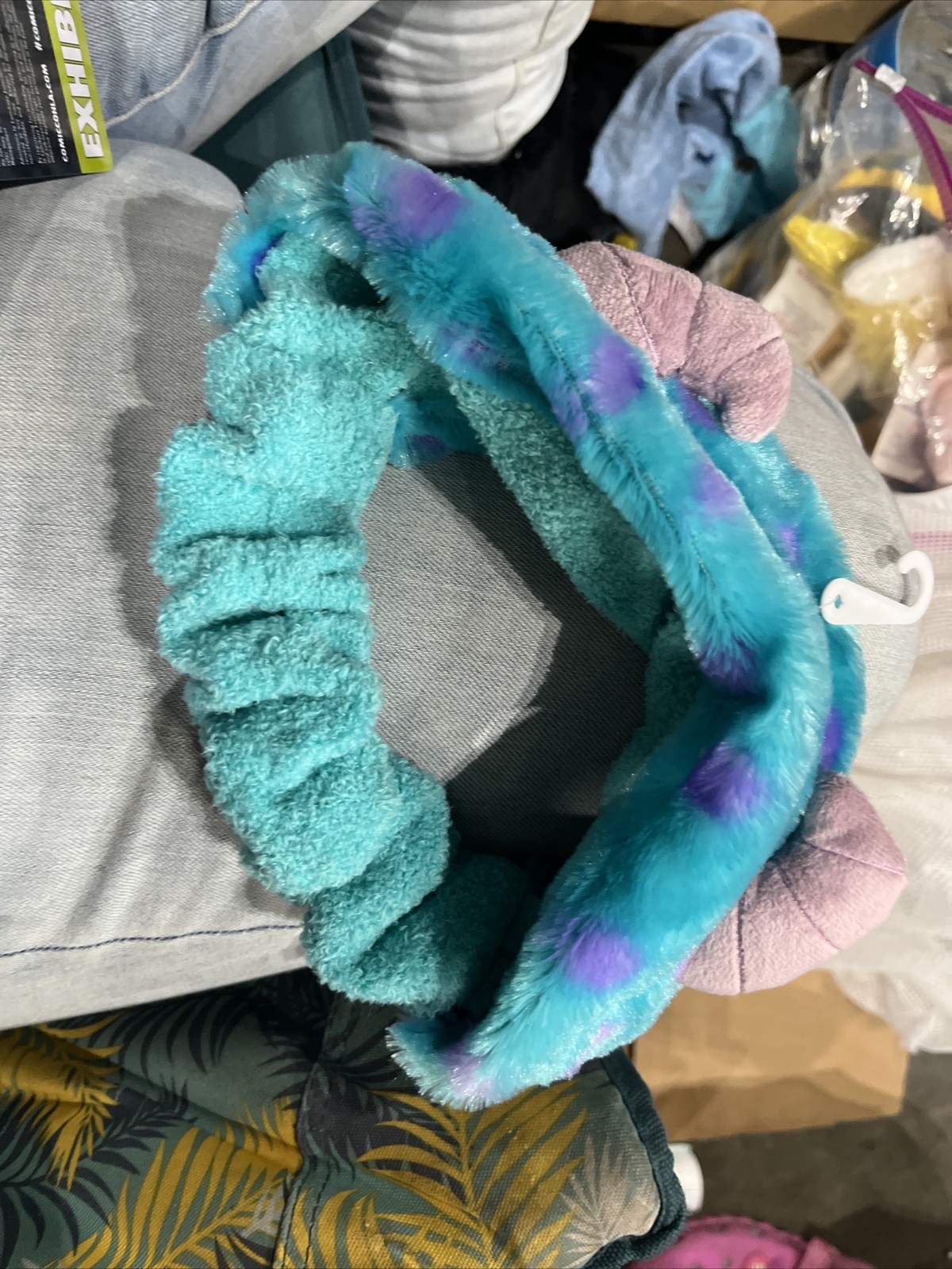Disney Park Sully Monsters Inc Plush Stretch Makeup Headband spa band furry eBay