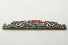 Dragon Sculpture Yali Wall Panel Wooden Lintel Door Top Vintage Home Decor Art