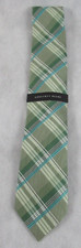 Geoffrey Beene Men's 3'' Silk Blend Neck Tie, Green Petra Plaid, One Size