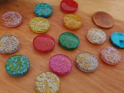 Bunte Kleine Holz Knopf Knopfe 1 3cm 13mm 10 Stuck Neu