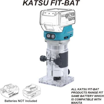 KATSU FIT-BAT 18V Brushless Cordless Wood Trimmer Laminator Router Joiners Tool