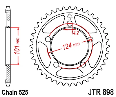 JT PIÑÓN TRASERO JTR898.41 41T se adapta a KTM 990 SM R/T 2010 2011 2012 2013 2014 Foto 2 de 2