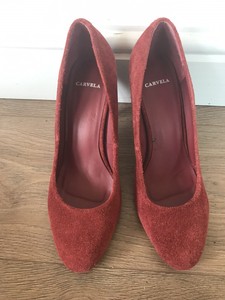 carvela red suede shoes