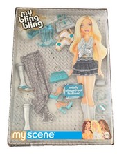 Barbie My Scene My Bling Bling Doll Fashion Outfit Silver Teal Denim Total Bling