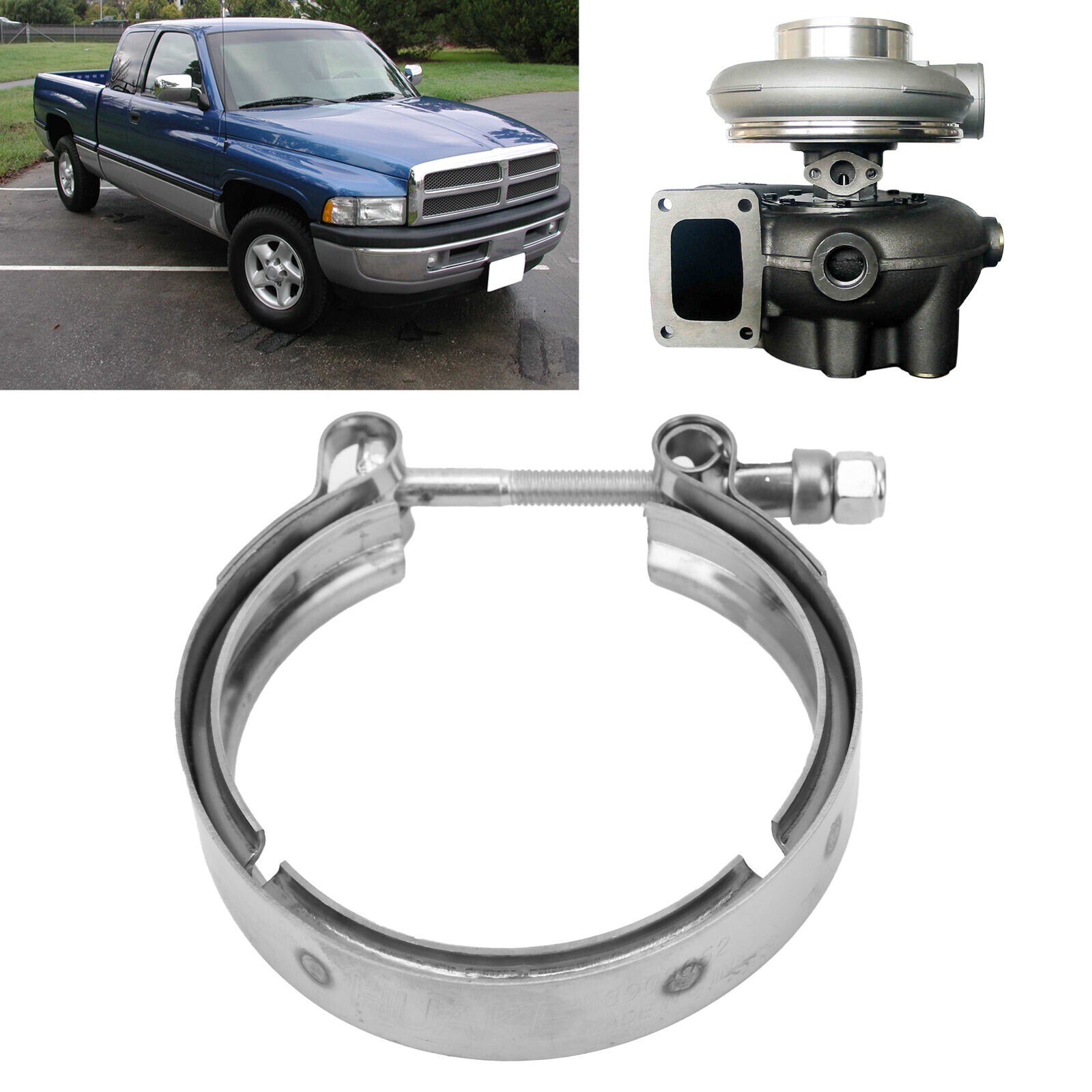 Exhaust Outlet V‑Band Clamp 3903652 For Dodge 2500 3500 5.9L 1989‑2 eBay