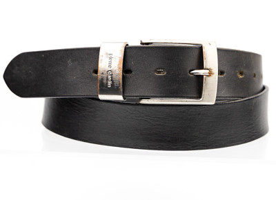 Schwarz Used Vintage Retro Style Ledergürtel Größe 36''-44'' L/XL