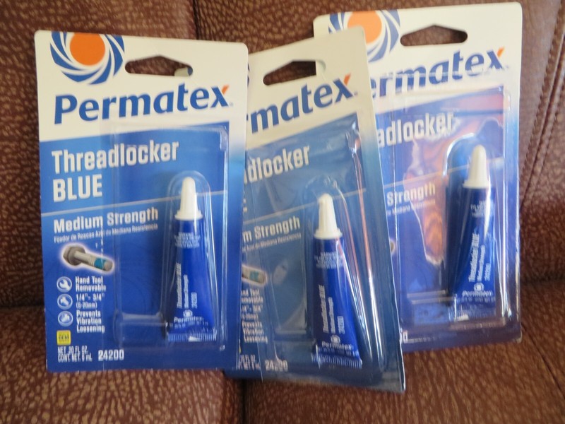 lot of 3 Permatex 24200 Medium Strength Threadlocker Blue, 6 ml
