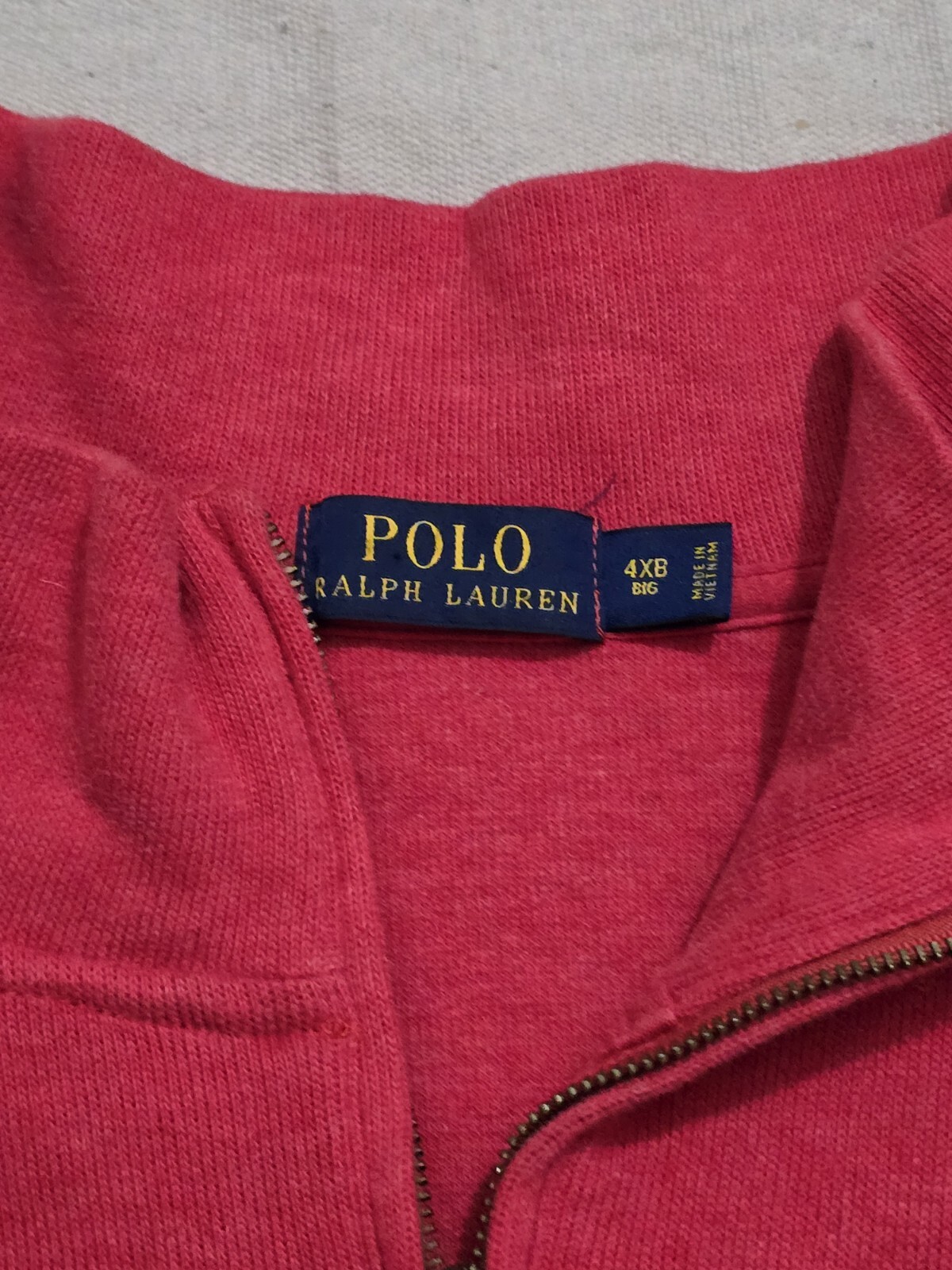 Polo Ralph Lauren Maglione Uomo 4XB XXXB 4XL BIG Rosso 1 4 Zip Pony Pullover