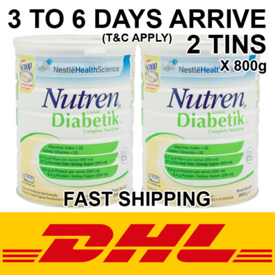 2 Tin Nutren Diabetik Complete Nutrion Powder Best For Diabetic Patient 800g