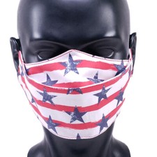 USA Stars and Stripes face mask 100 Cotton handmade in USA