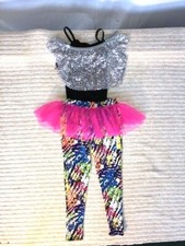 Multi Color Youth  Adult 3 Piece Jazz/Hip Hop/Tap Dance Costume