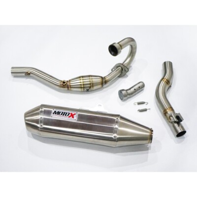 EXHAUST FULL SYSTEM MUFFLER REAR SILVER MOTO X V.1 FIT FOR HONDA CRF300L 20-2025