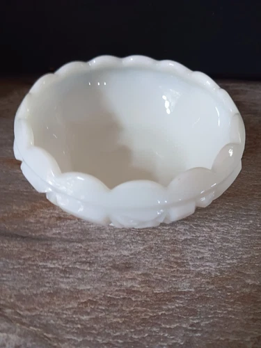 vintage milk glass candy dish