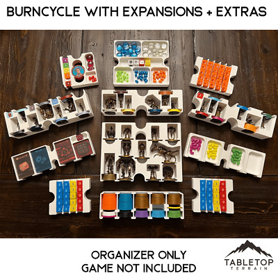 burncycle with Expansions and Extras Board Game Insert / Organizer 