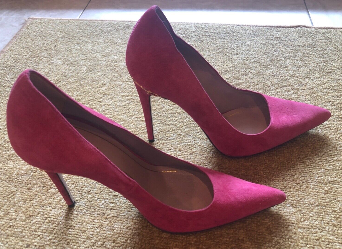 Pink Gucci Horsebit 388435 Adina Suede Pumps #12177-1 Size 38 | eBay
