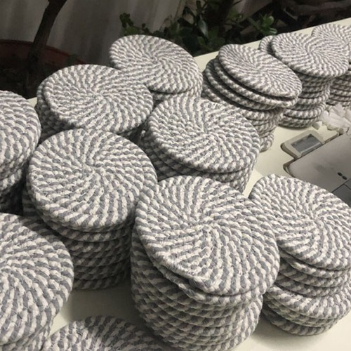 Handmade Knitting Anti-Scalding Mats Kitchen Dinning Table Pads 1 Set 11cm X - Picture 10 of 23