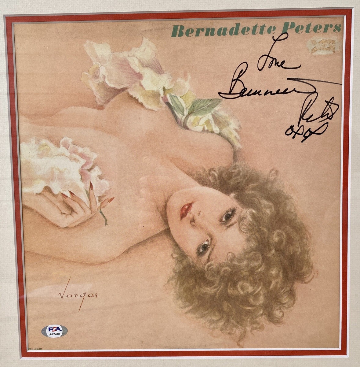 Bernadette Peters & Alberto Vargas Signed Album Cover Proofs