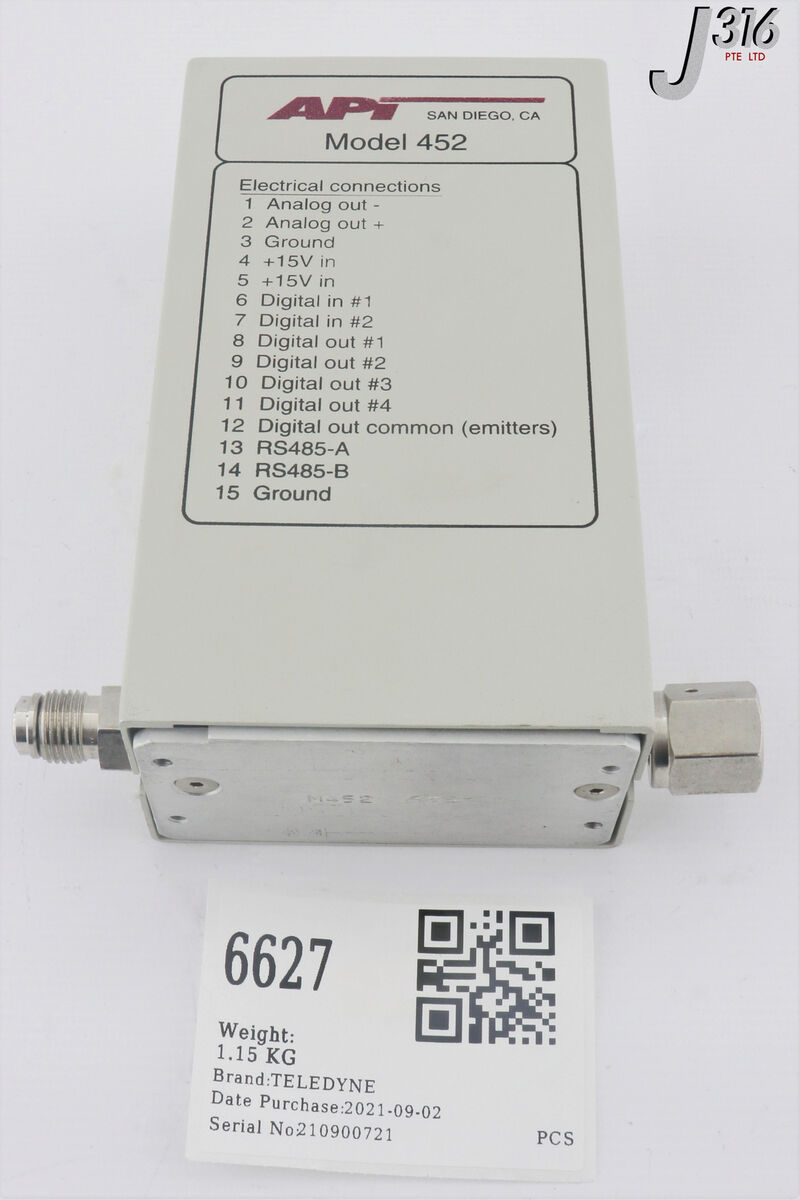 6627 APPLIED MATERIALS INLINE O3 SNSR, ULTRA FULL FLOW HI 6627 APPLIED MATERIALS INLINE O3 SNSR, ULTRA FULL FLOW HI