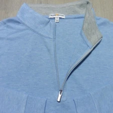 PETER MILLAR Mens 2XL XXL CROWN COMFORT PULLOVER 1/4 ZIP COTTAGE BLUE GOLF