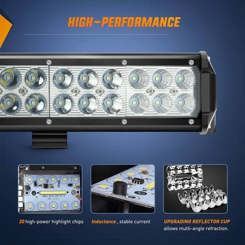 2x 20" Led Work Light Bar Combo Offroad Truck+Wiring For Jeep UTE 4WD ATV UTV - Picture 4 of 12