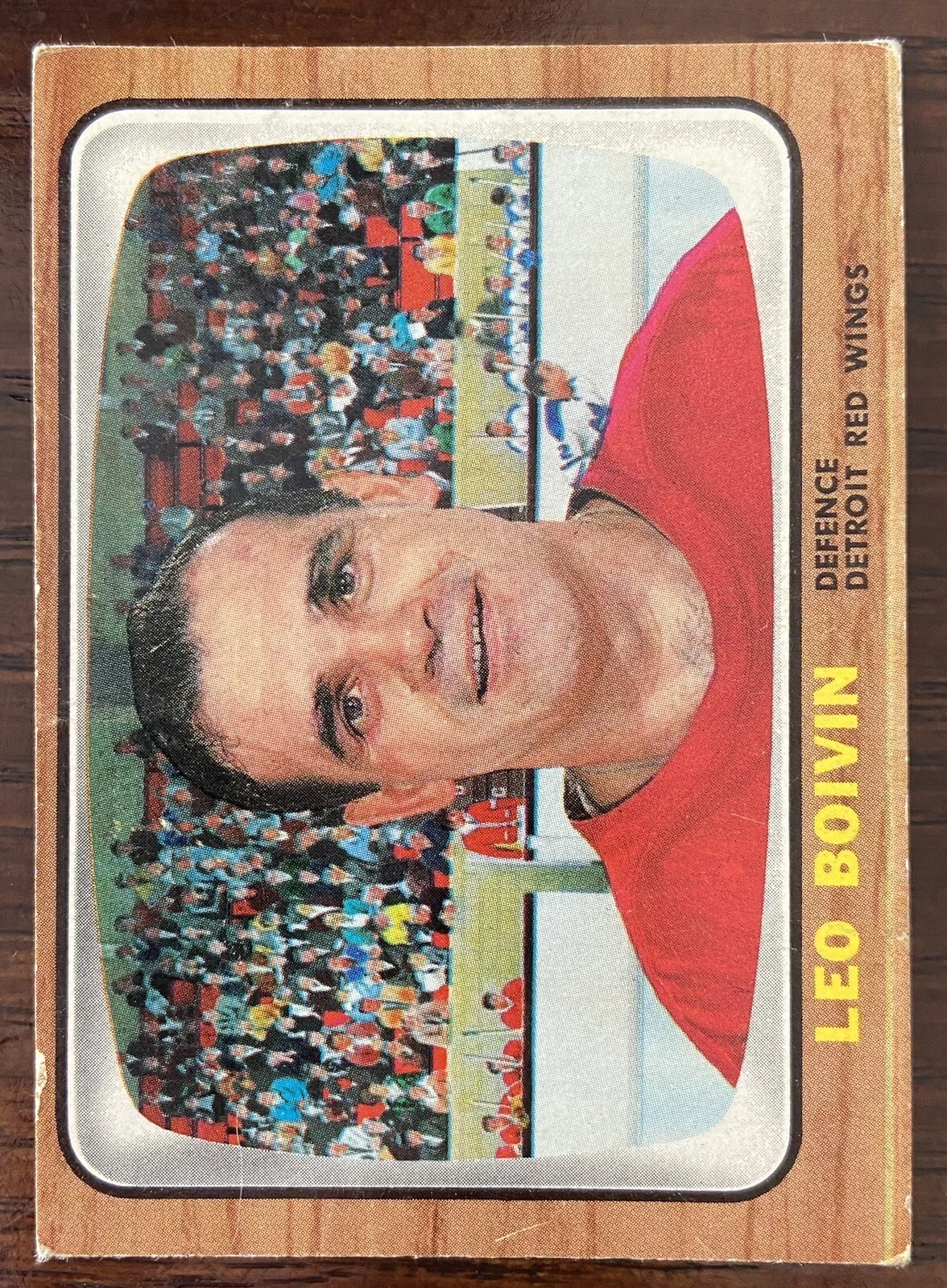 1966-67 TOPPS #50 LEO BOIVIN EX CARD DETROIT RED WINGS!!