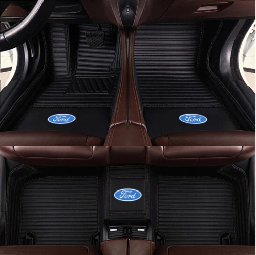 Car Floor Mats For F-150 2000-2023 Carpets Waterproof All models Front Rear Rug Foto 3 de 4