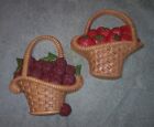 New ListingVintage Set 2 Home Interior Fruit Basket Plaques Wall Hanging Farmhouse Guc