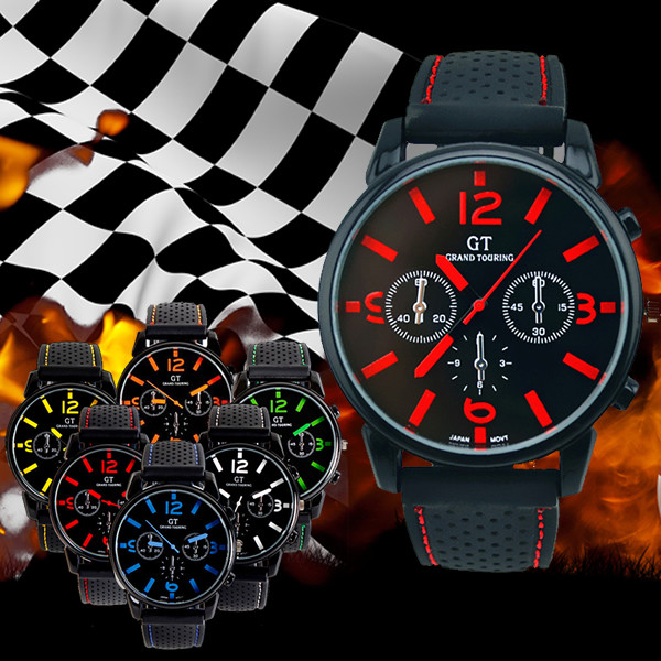 Curren 8363 - Orologio da polso da uomo, con tre quadranti, con datario