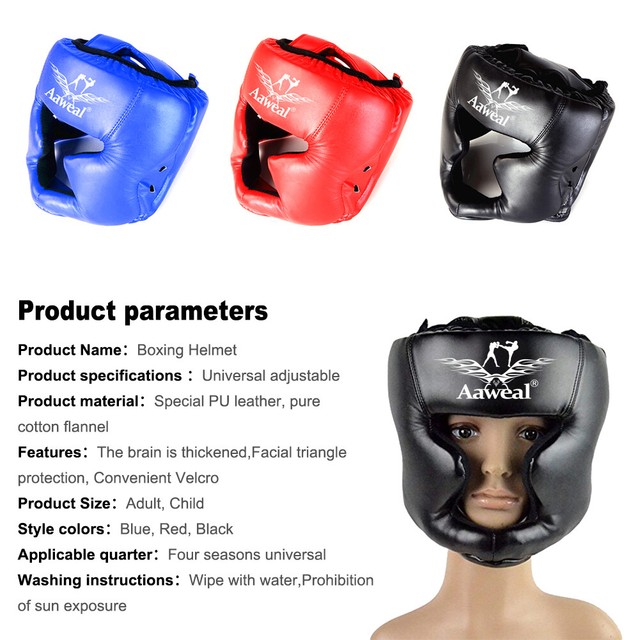 Boxing Face headgear MMA Protector Head Guard Kick Helmet Martial Art